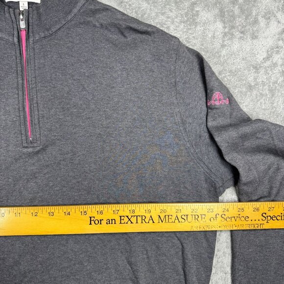 Peter Millar Heather Interlock 1/4 Zip Pullover Mens Golf Performance Sweatshirt - Picture 7 of 7